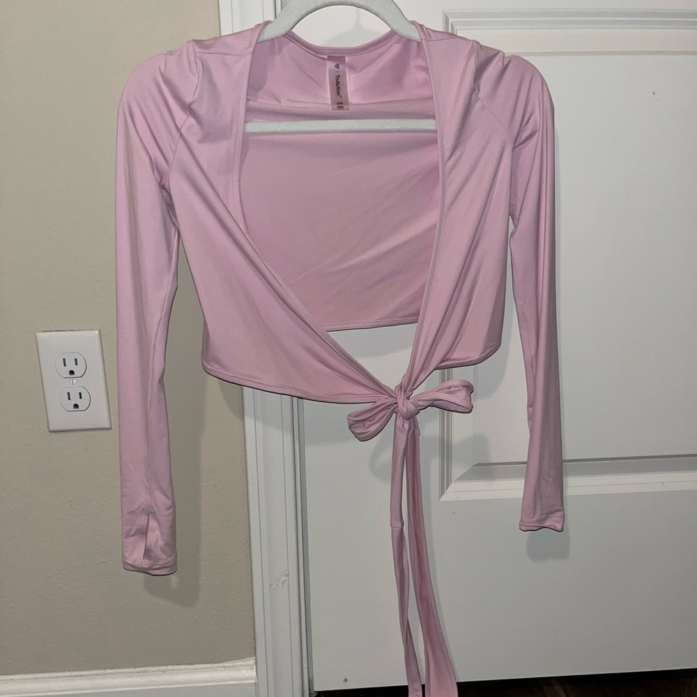 Ballet style wrap cropped cardigan 🩰